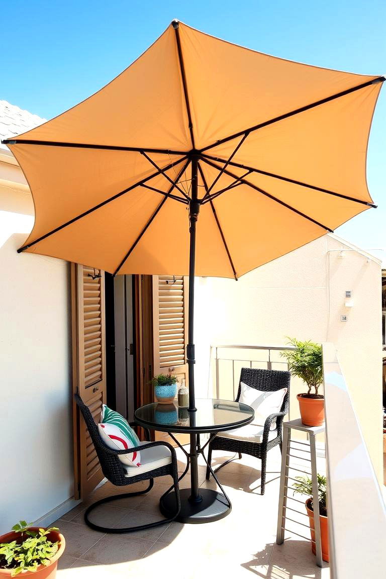 Umbrella Shades - 24 Balcony Shade Ideas