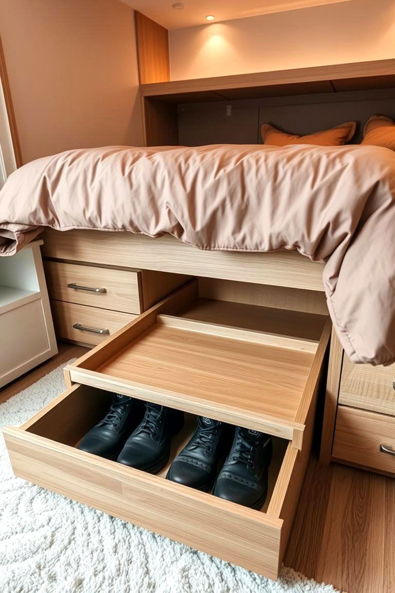 Under Bed Boot Drawers - 24 Boot Storage Ideas