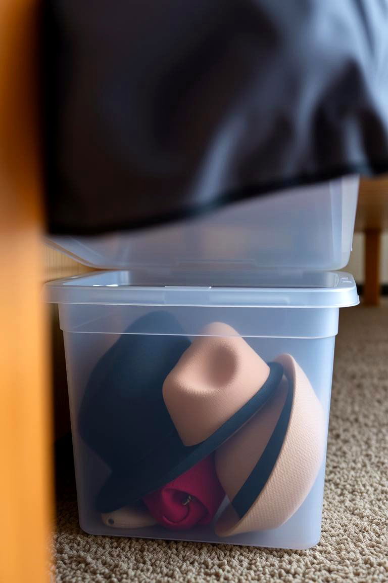 Under Bed Storage Containers - 24 Hat Storage Ideas