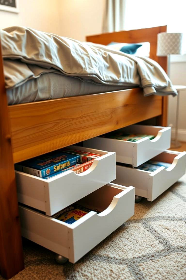 Under Bed Storage Drawers - 24 Toy Storage Ideas