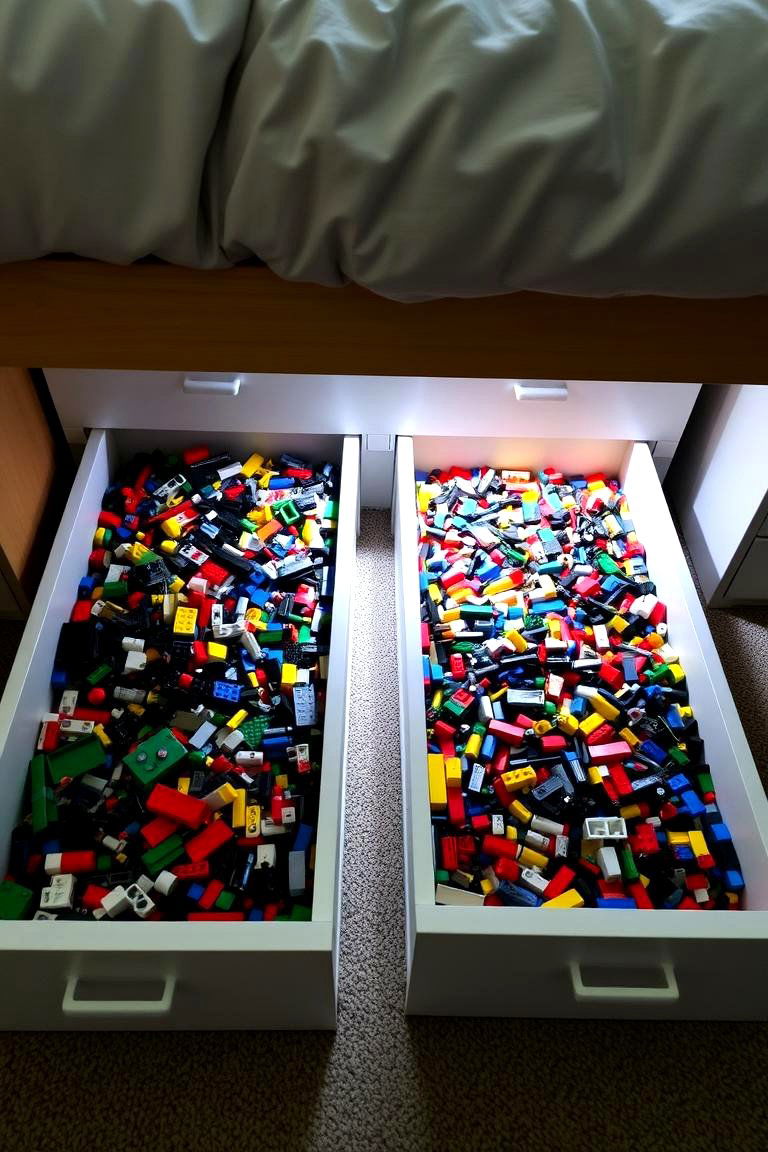 Under Bed Storage Solutions - 24 Lego Storage Ideas