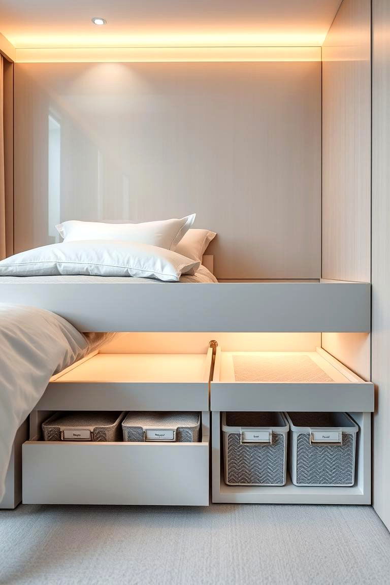 Under Bed Storage Solutions - 24 Bedroom Storage Ideas