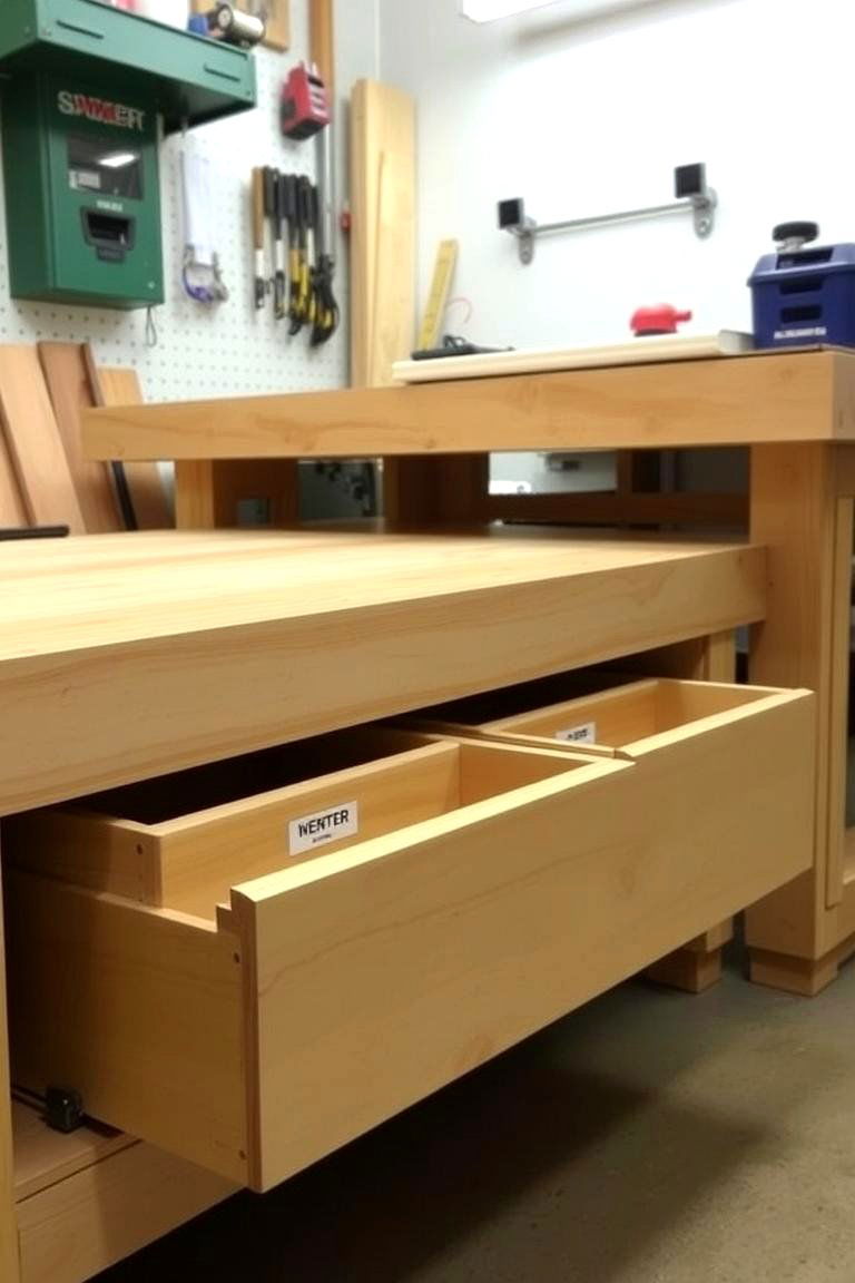 Under Bench Drawers - 24 Power Tool Storage Ideas