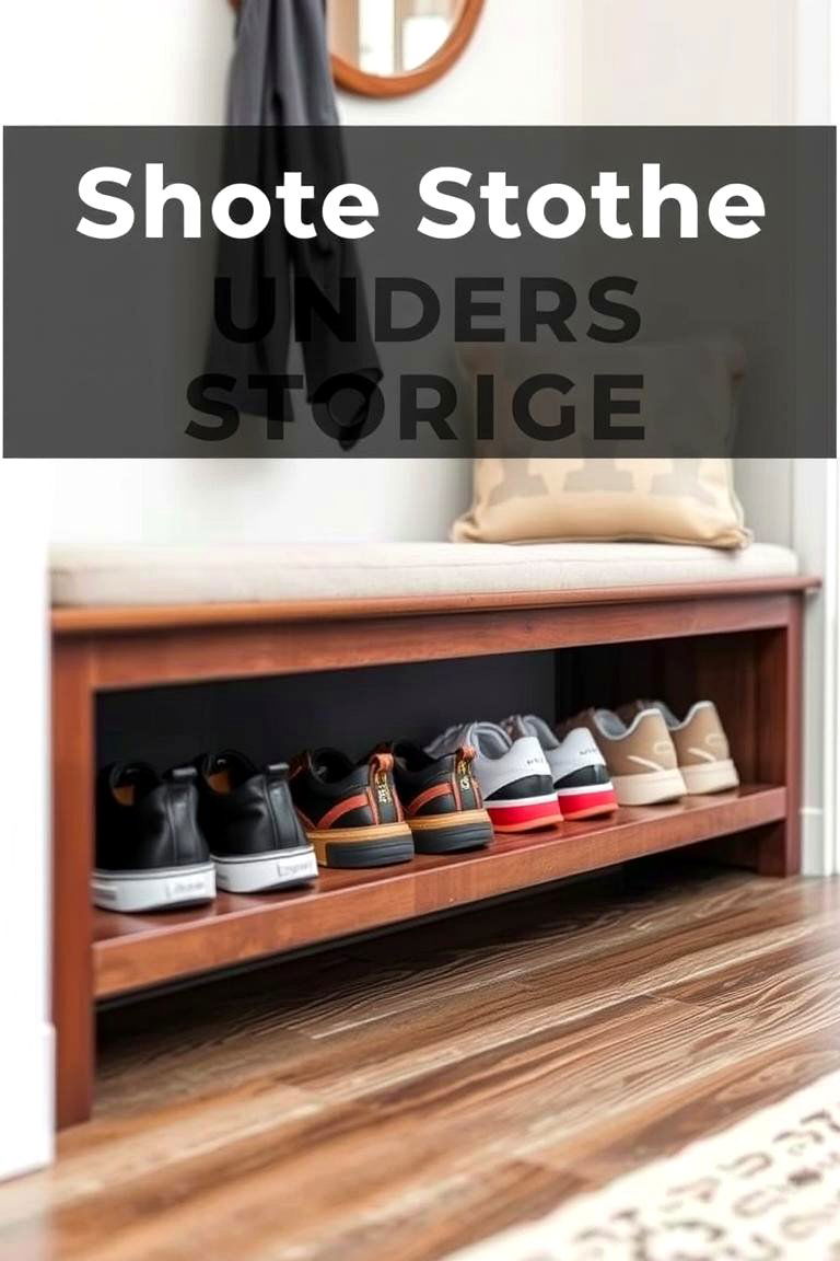 Under Bench Shoe Storage - 24 Entryway Storage Ideas