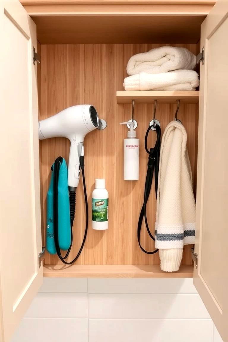 Under Cabinet Hooks - 24 Bathroom Storage Ideas