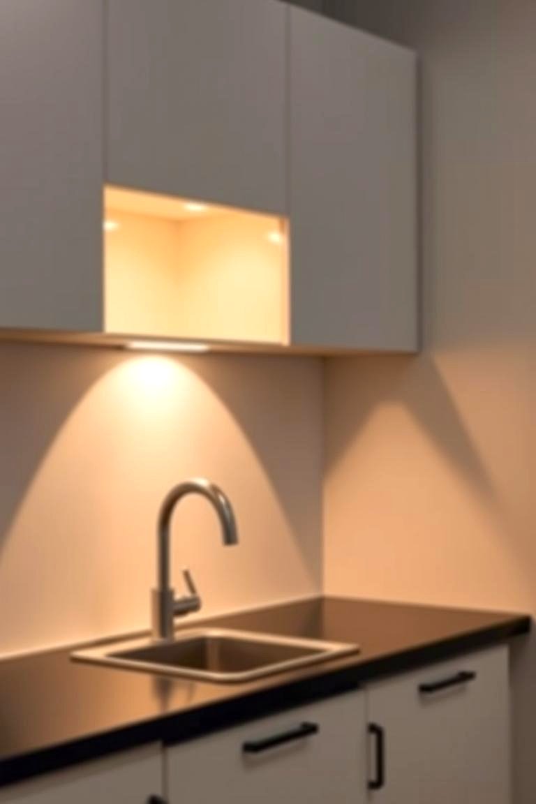 Under Cabinet Lighting - 24 Kitchenette Ideas