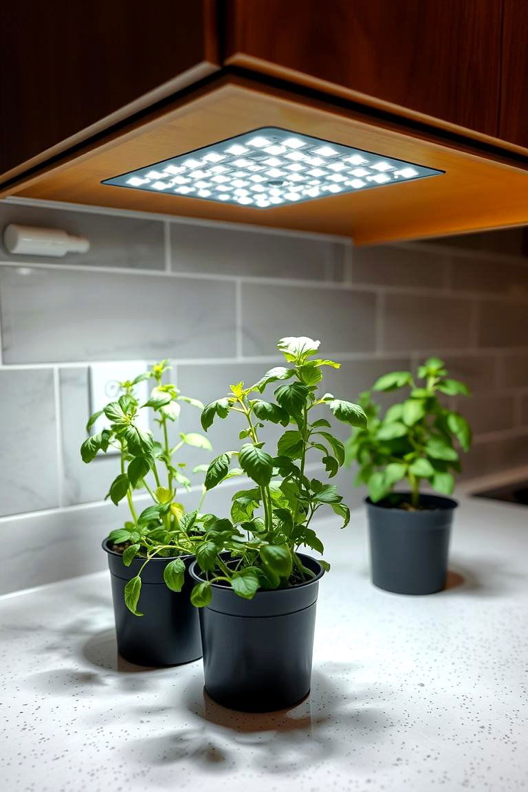 Under Cabinet Lighting Garden - 24 Indoor Garden Ideas