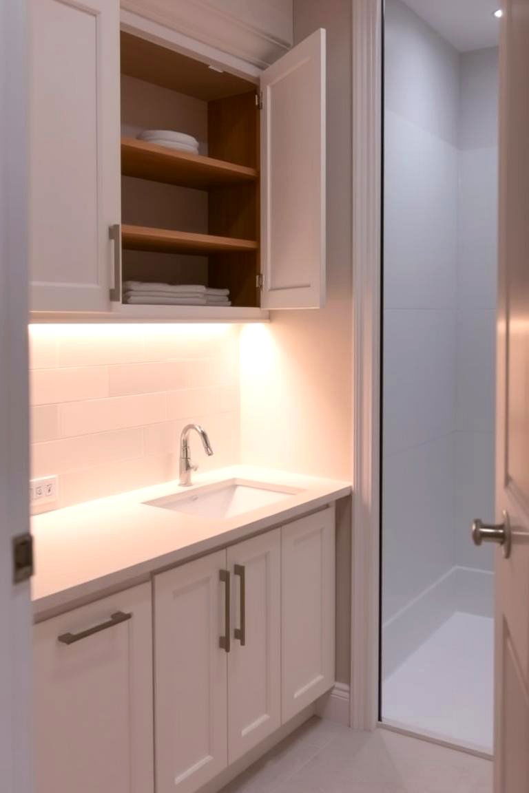 Under Cabinet Lighting Solutions - 24 Small White Bathroom Ideas