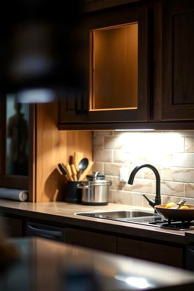Under Cabinet Lighting for Ambience - 24 Mountain House Kitchen Ideas