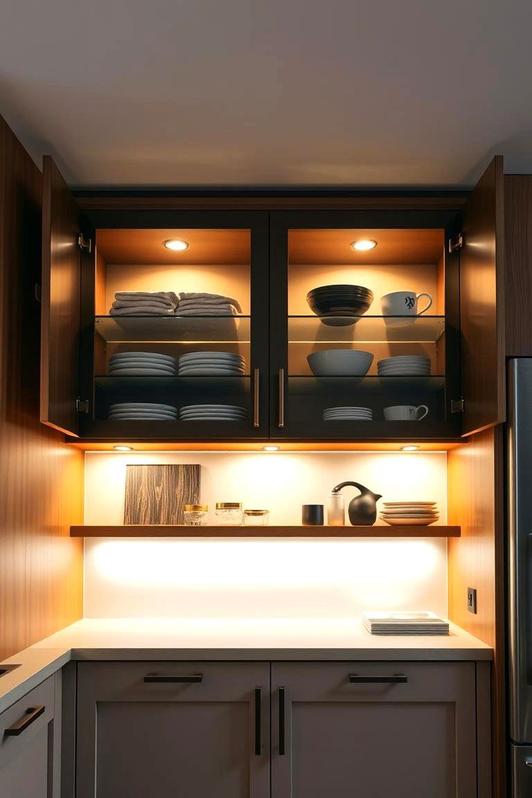 Under Cabinet Lighting for Enhanced Visibility - 24 cabinet storage ideas