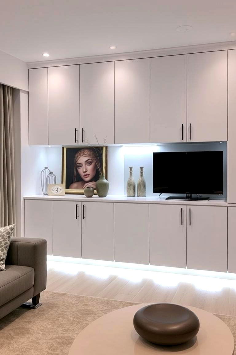 Under Cabinet Lighting for Subtle Glow - 24 Living Room Lighting Ideas