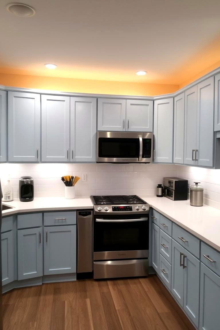 Under Cabinet Lighting to Enhance Functionality - 24 U Shaped Kitchen Ideas