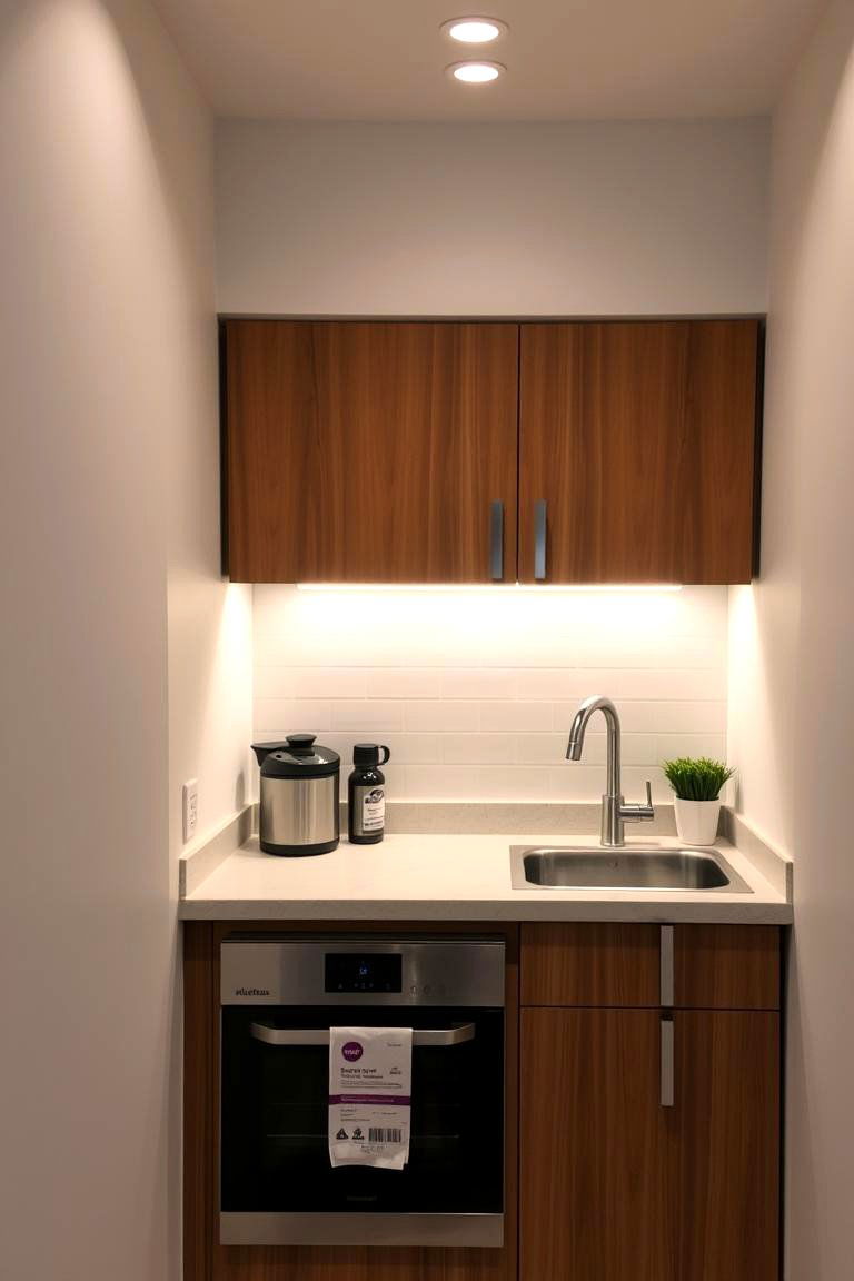 Under Cabinet Lighting with Motion Sensors - 24 Small Kitchen Lighting Ideas