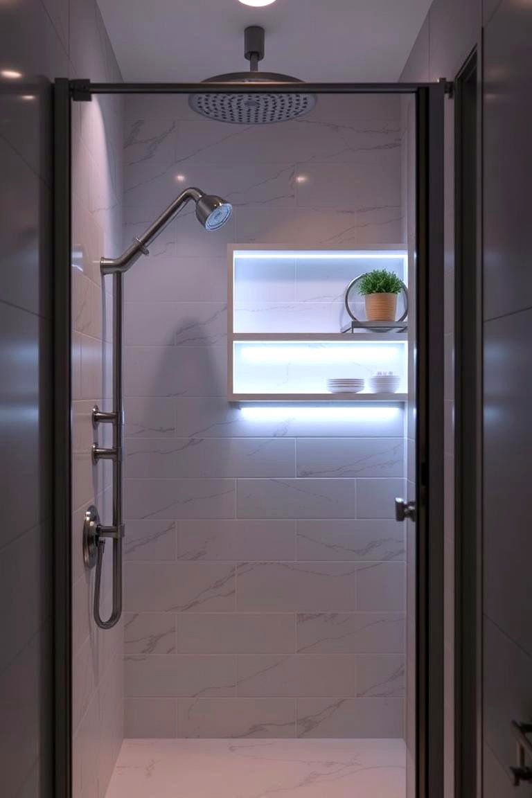 Under Cabinet Niche Lighting Solutions - 24 Shower Lighting Ideas