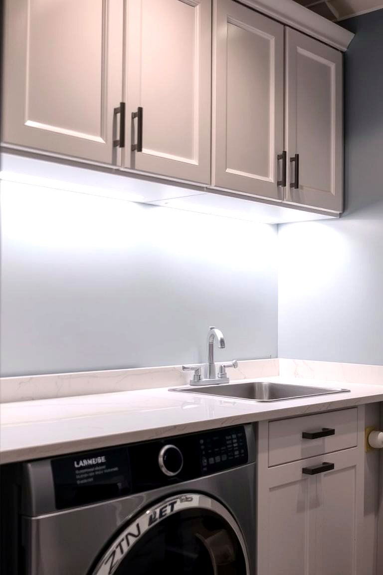 Under Cabinet Task Lighting - 24 Laundry Room Lighting Ideas