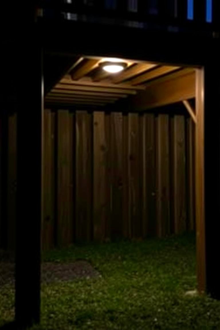 Under Deck Fence Lights - 24 Fence Lighting Ideas