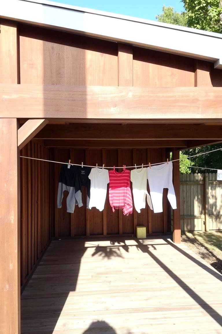 Under Deck Laundry Area - 24 Outdoor Laundry Area Design Ideas