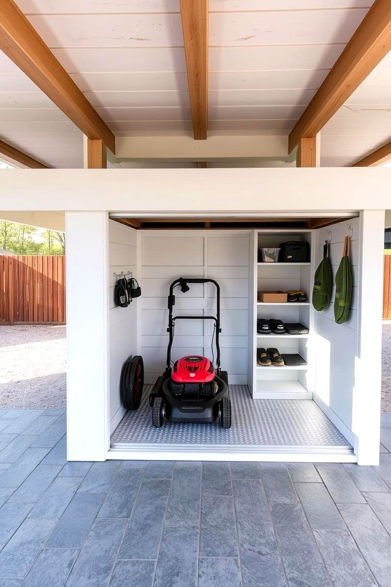 Under Deck Storage Solution - 24 Lawn Mower Storage Ideas