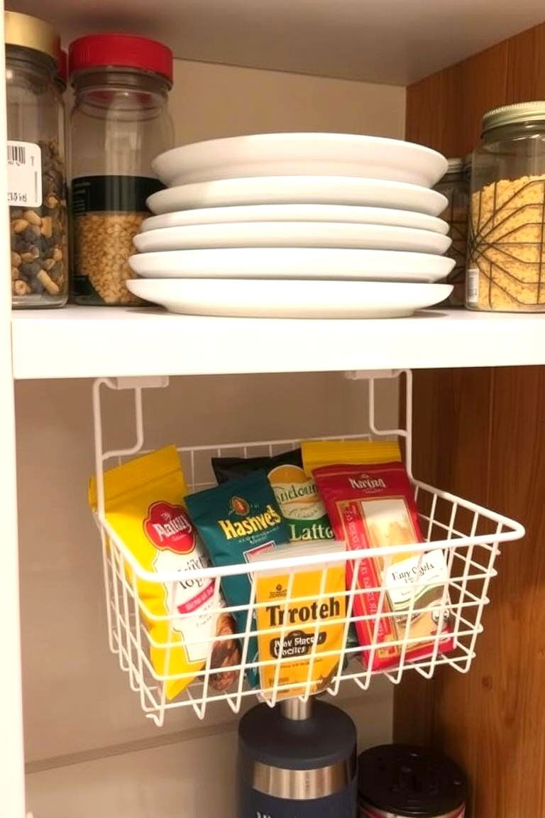 Under Shelf Baskets for Instant Extra Space - 24 Pantry Shelving Ideas