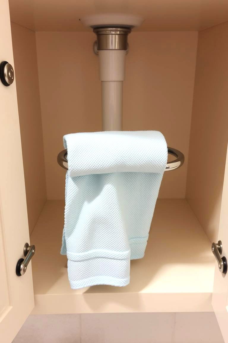 Under Sink Cabinet Bar Hidden Convenience - 24 Towel Display Ideas