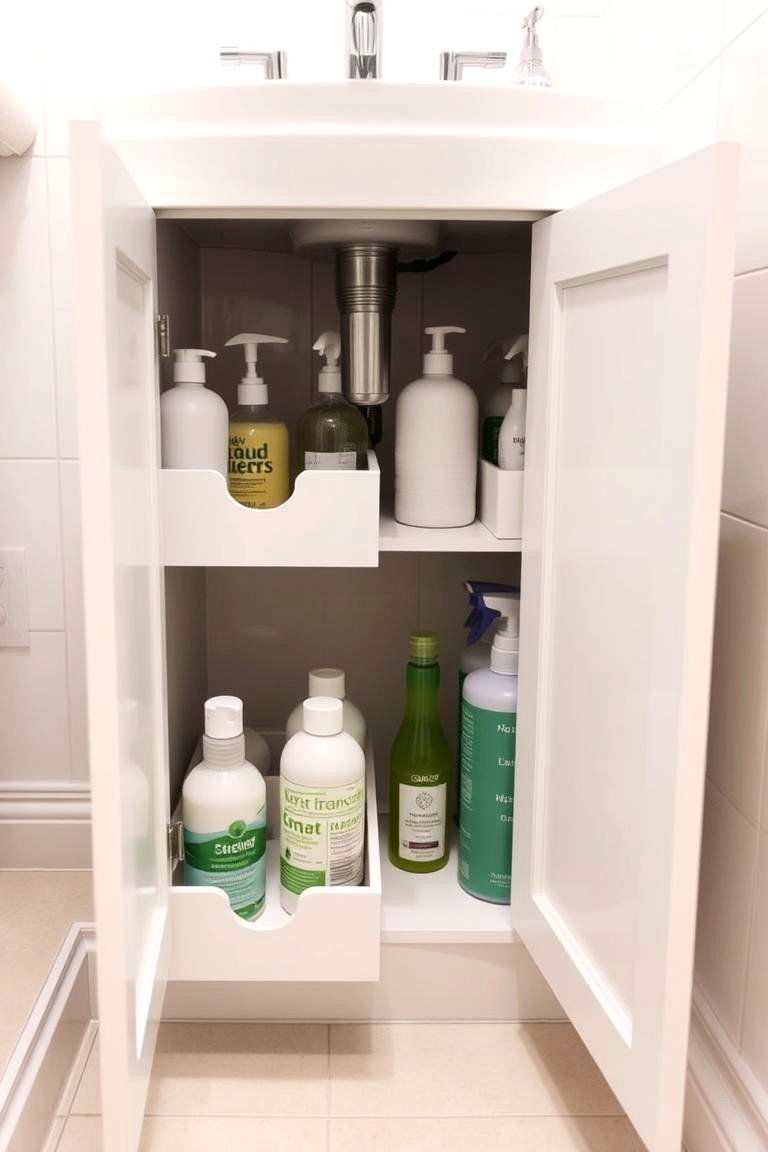 Under Sink Pull Out Drawers - 24 Small Bathroom Shelving Ideas