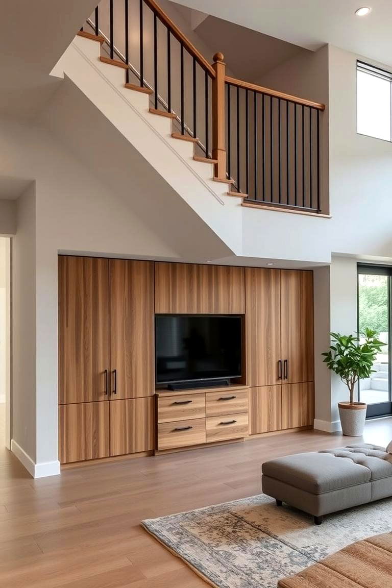 Under Staircase Storage - 24 Living Room Storage Ideas
