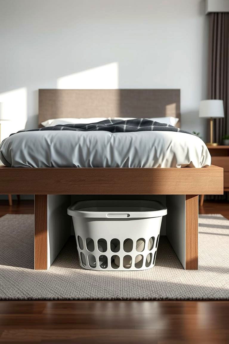 Under bed Storage Solution - 24 Laundry Basket Storage Ideas