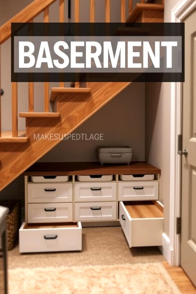 Under stair Storage for Hidden Space - 24 Basement Storage Ideas