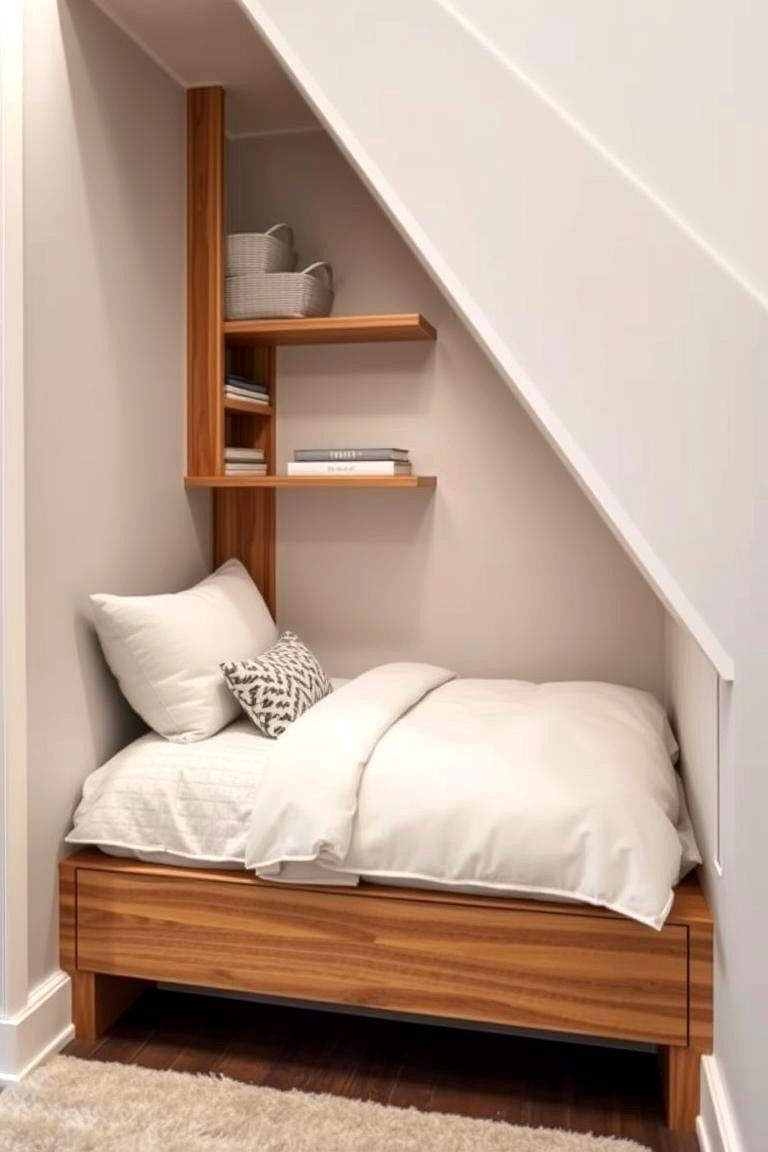 Under the Stairs Bed Nook - 24 Bed Nook Ideas