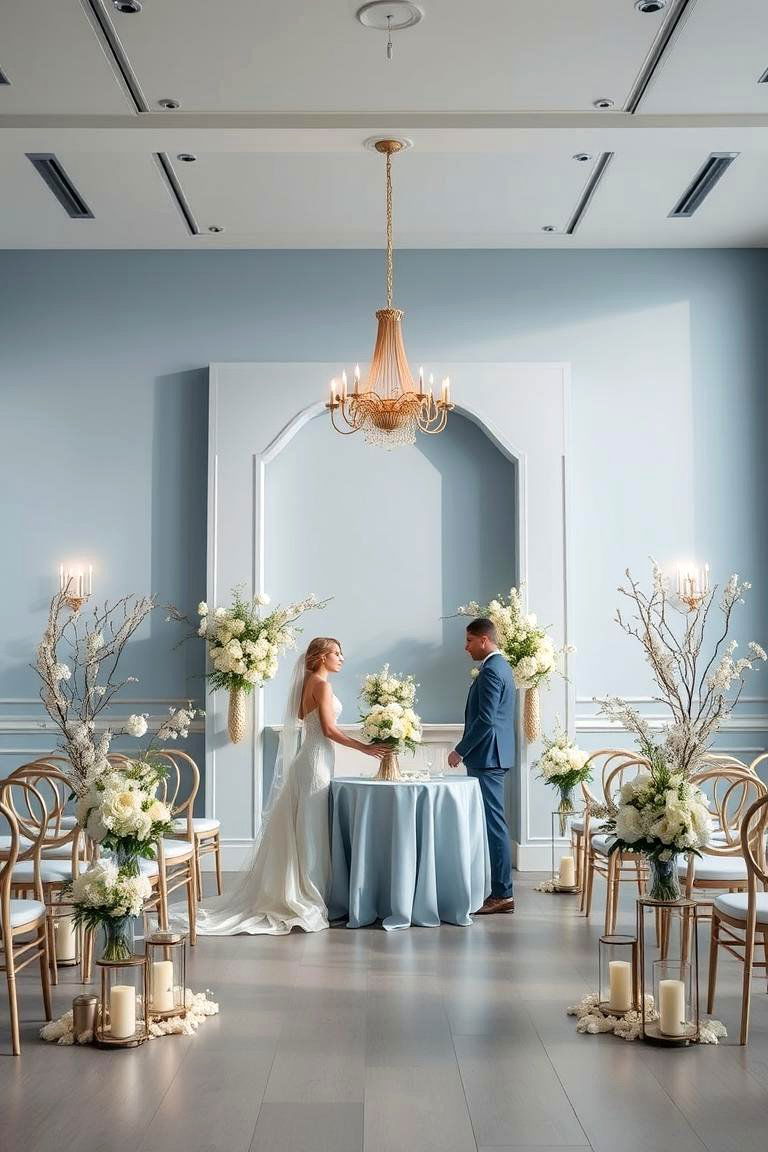 Understated Blue Sophistication - 24 Blue Wedding Theme Ideas