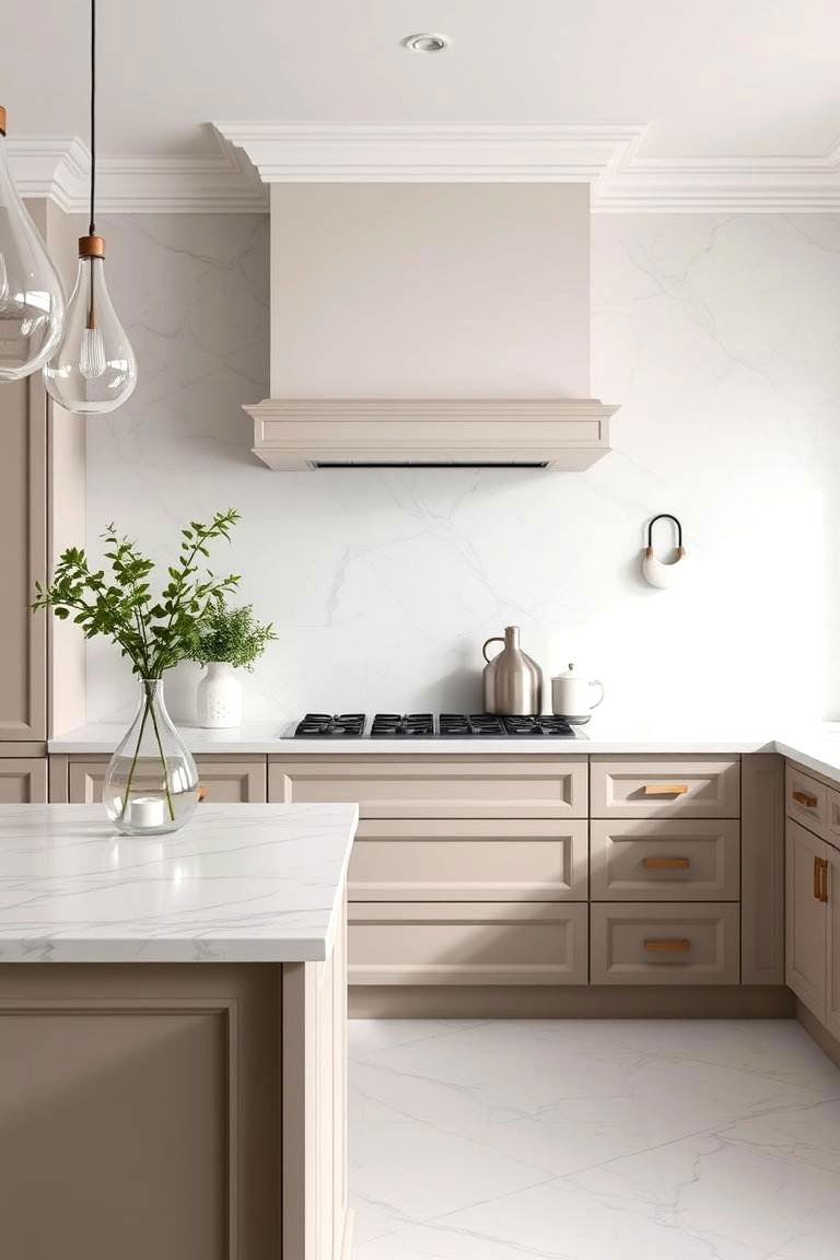 Understated Countertop Elegance - 24 Cashmere Kitchen Ideas