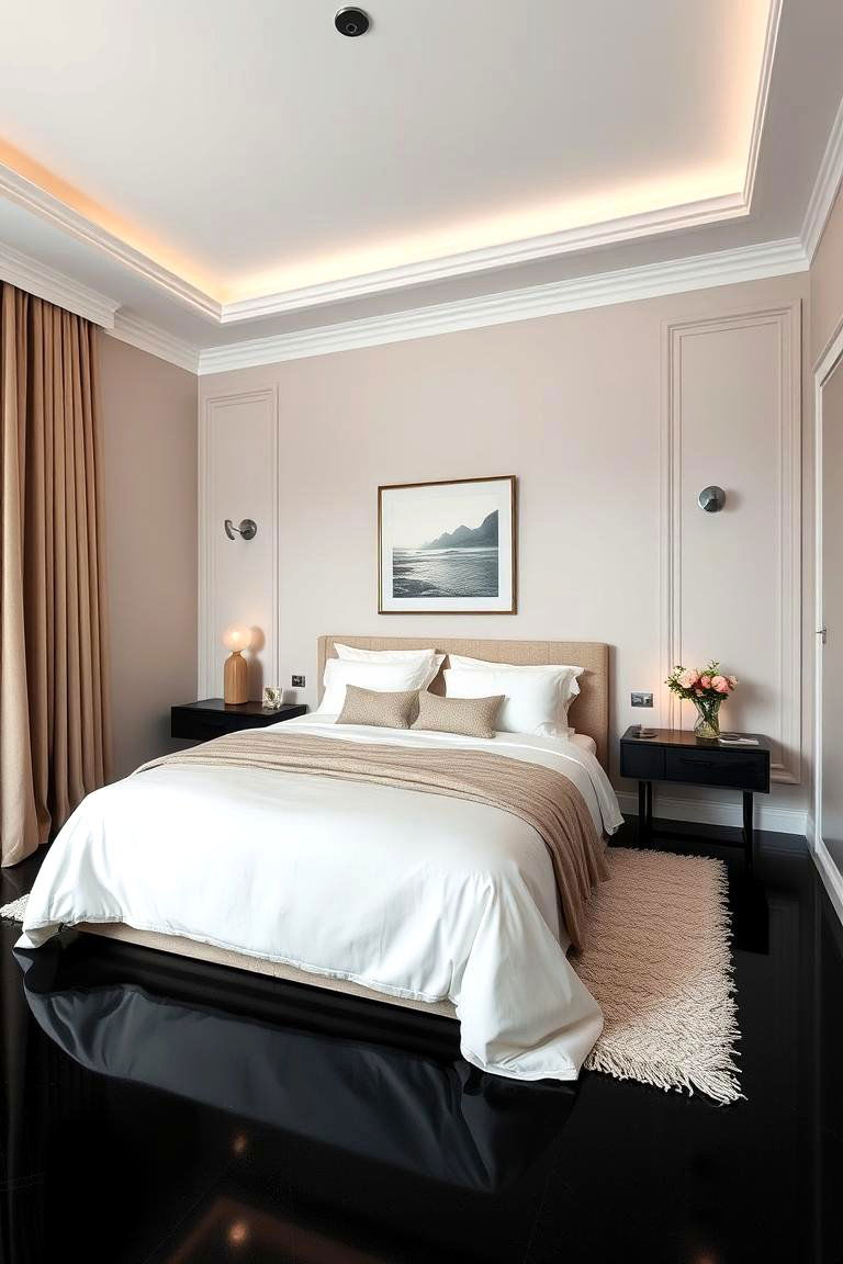 Understated Elegance Black Floor Bedroom - 24 Black Floor Bedroom Ideas