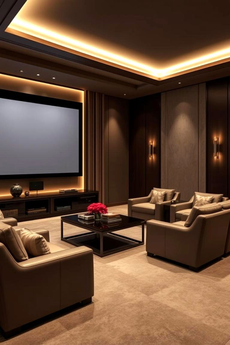 Understated Luxury Design - 24 Small Media Room Ideas