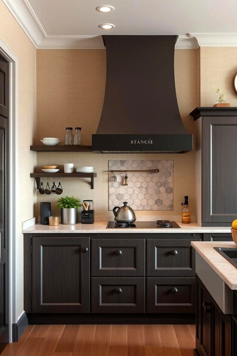 Understated Solid Color with Texture - 24 Kitchen Wallpaper Ideas
