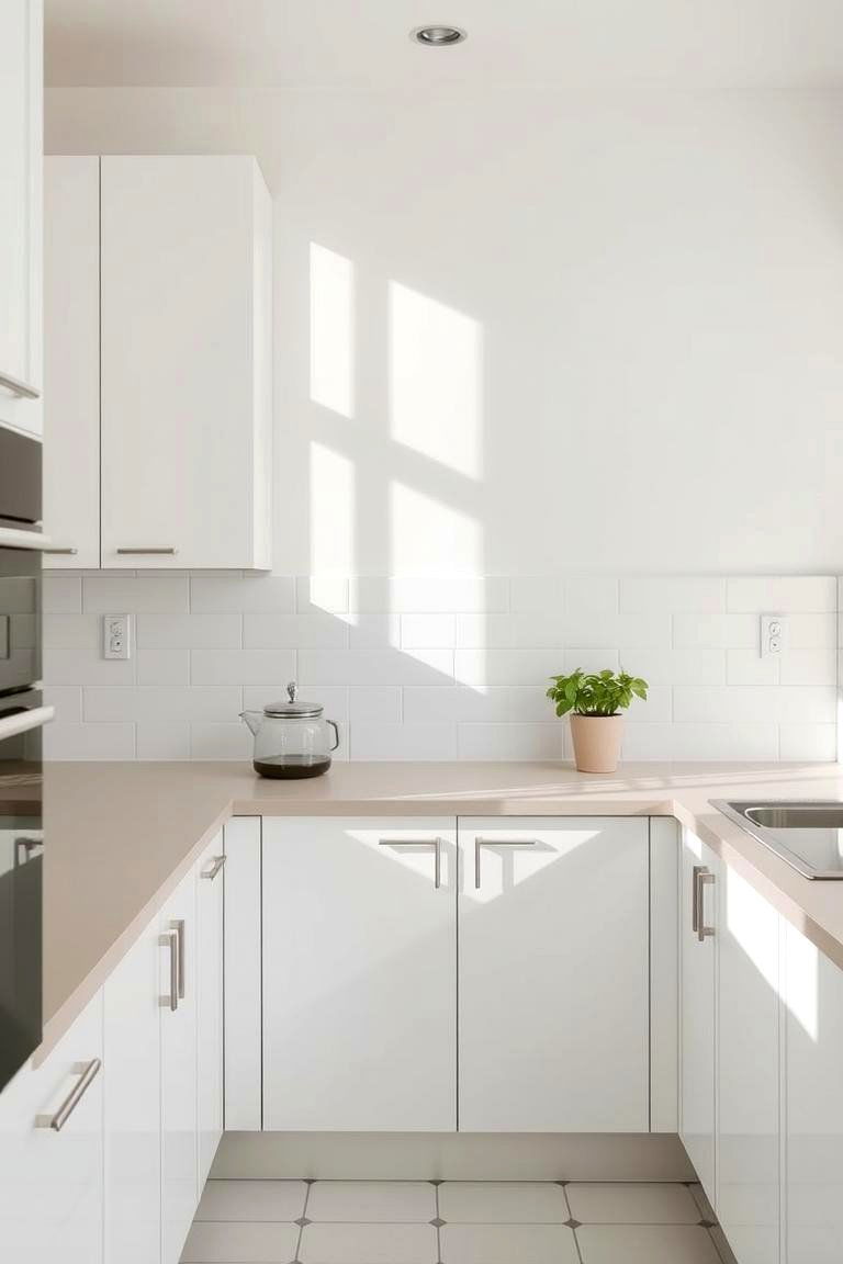 Understated White Elegance - 24 White Cabinet Kitchen Backsplash Ideas