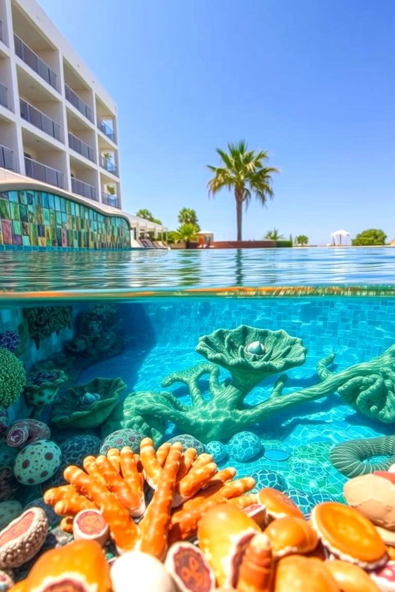 Underwater Coral Tiles - 24 Pool Tile Ideas
