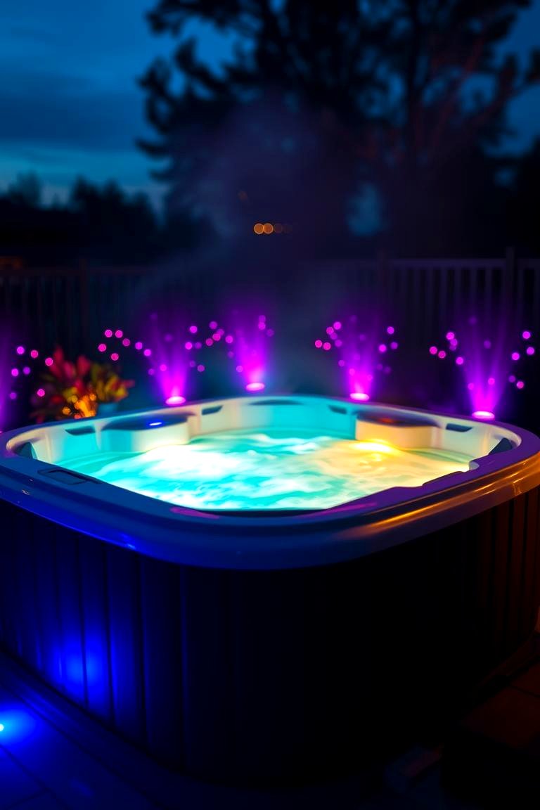 Underwater Illumination - 24 Hot Tub Decor Ideas
