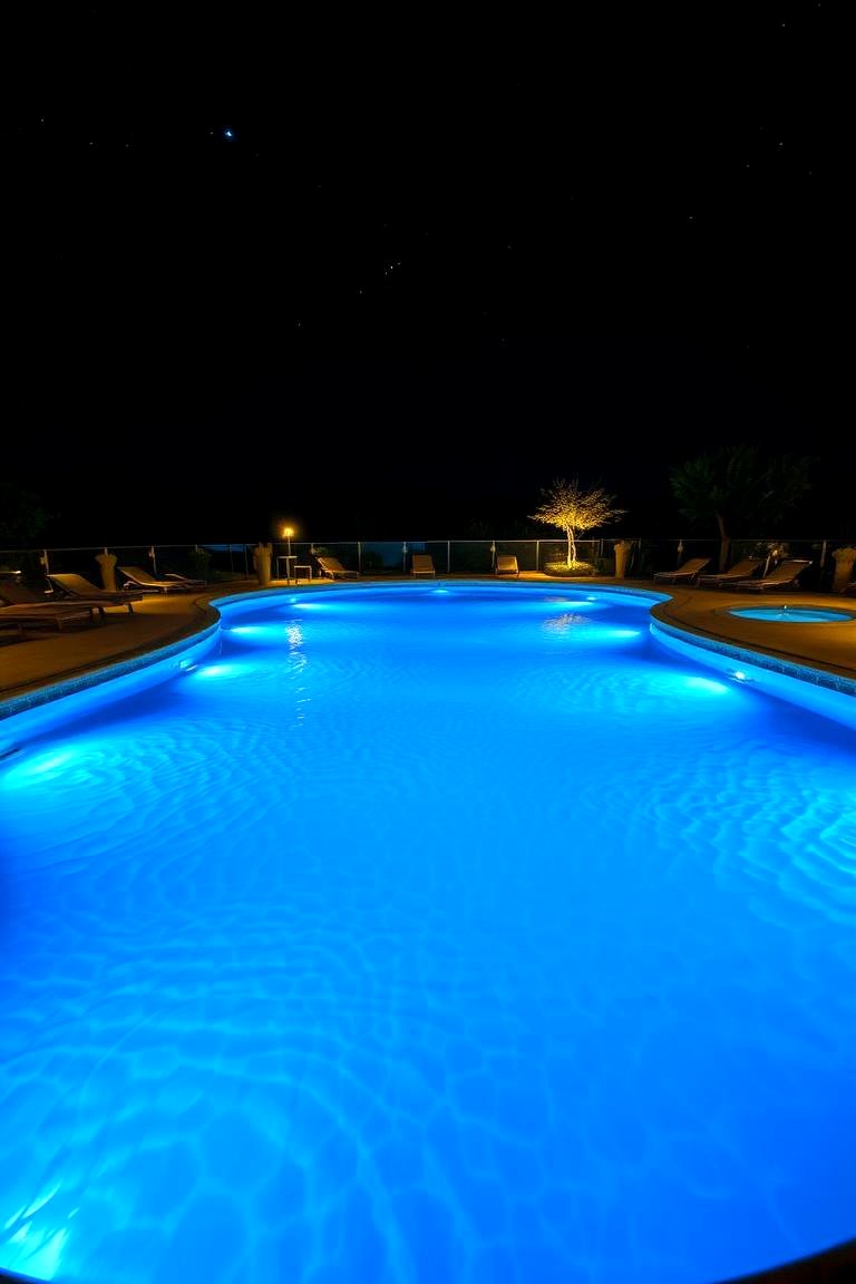 Underwater Lighting for Nighttime Magic - 24 Semi Inground Pool Ideas