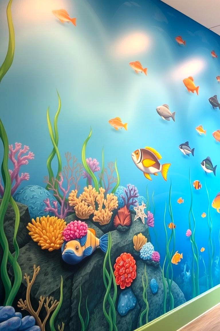 Underwater Scene Mural - 24 Garden Mural Ideas