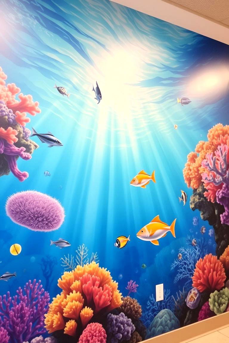 Underwater Scene Murals - 24 Nautical Decor Ideas