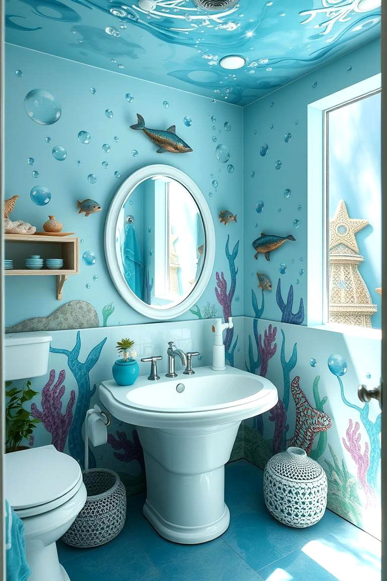 Underwater Wonderland Bathroom - 24 Boy Bathroom Ideas