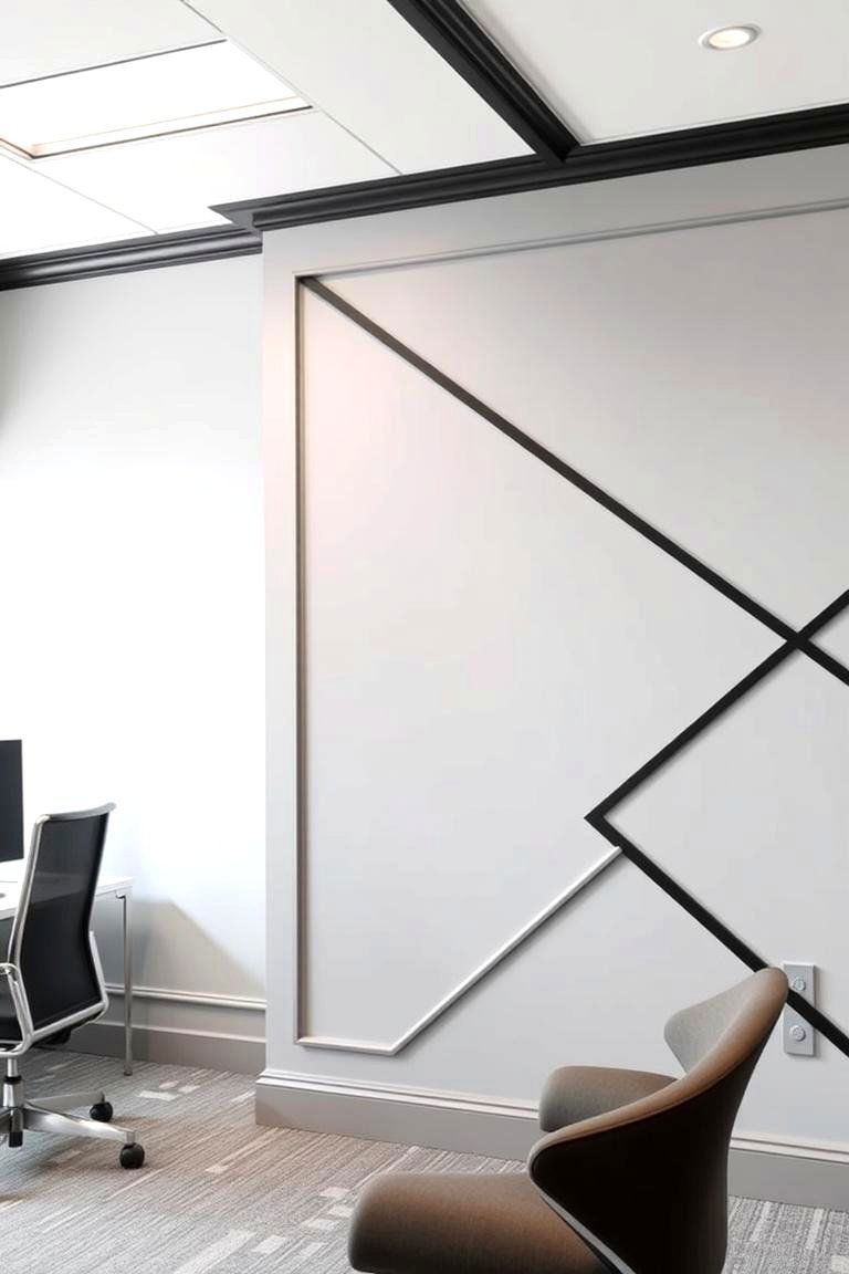 Unexpected Angled Wall Molding - 24 Wall Molding Ideas