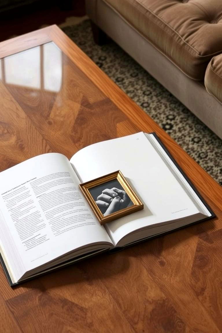 Unexpected Book as Display - 24 Photo Display Ideas