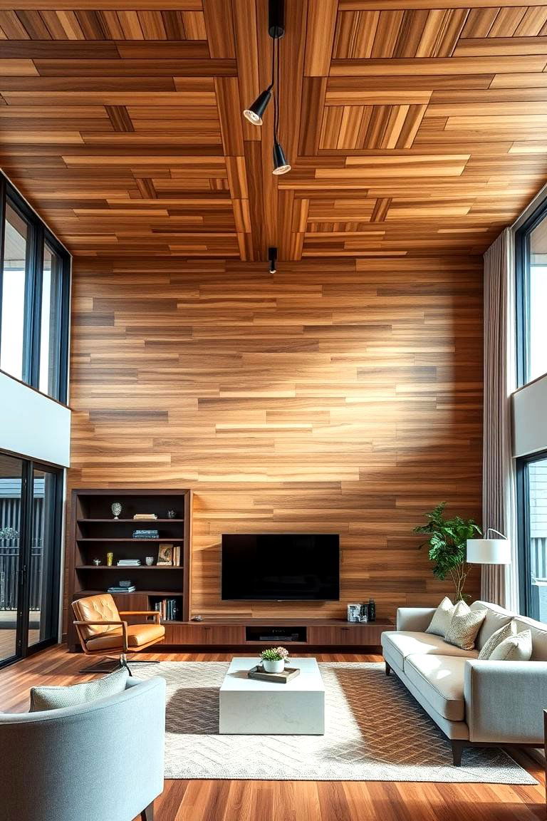 Unexpected Wood on the Ceiling - 24 Wood Accent Wall Ideas
