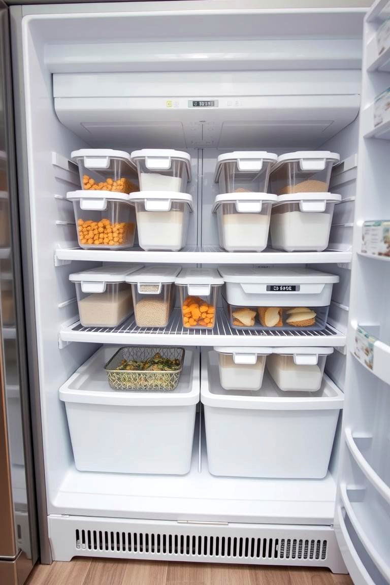 Uniform Storage Bins - 24 Fridge Organization Ideas