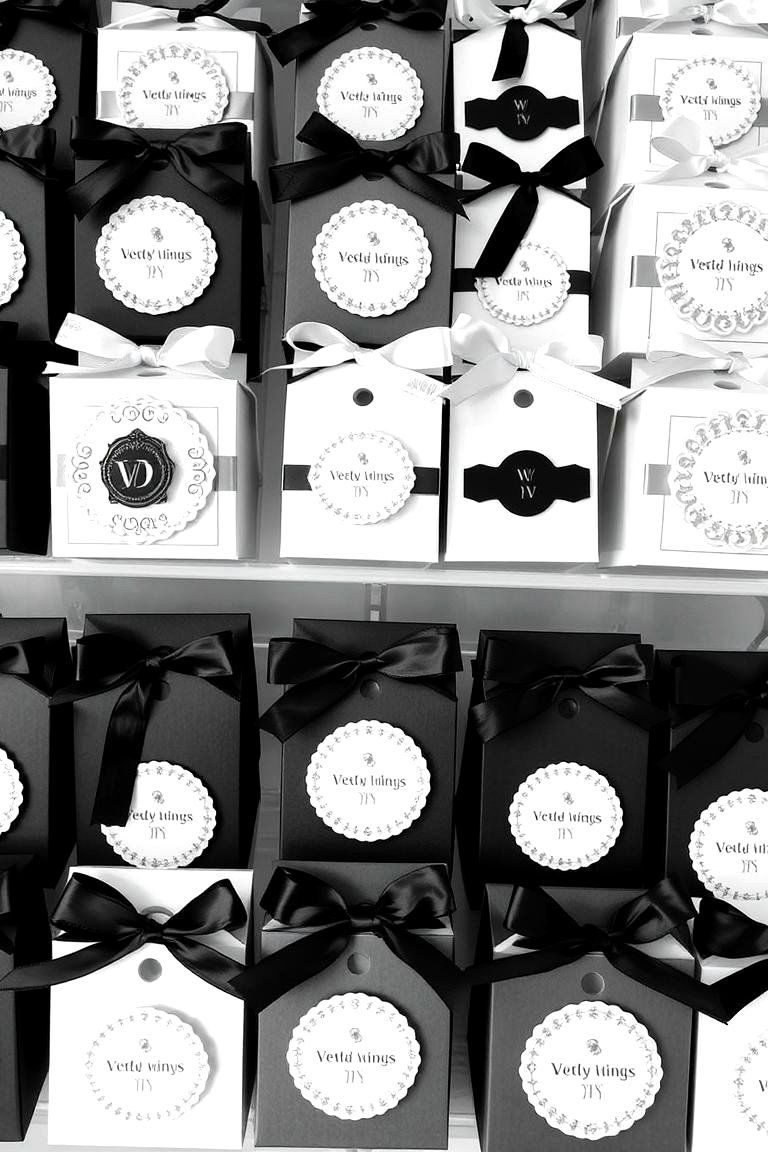 Unique Black and White Favors - 24 Black and White Wedding Ideas