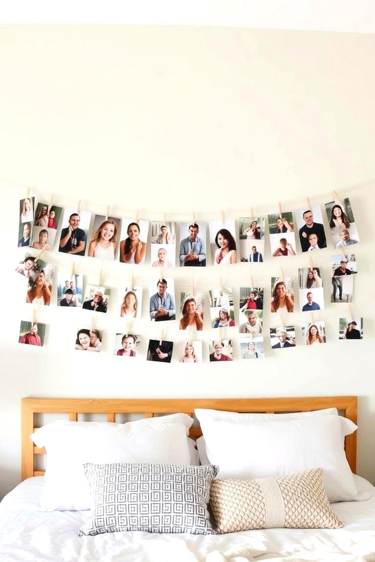 Unique Fabric Photo Banner - 24 Photo Display Ideas