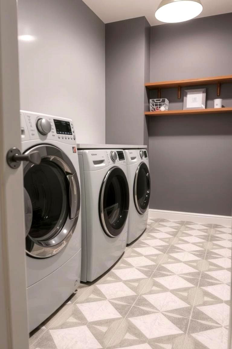Unique Geometric Pattern Tiles - 24 Laundry Room Tile Ideas