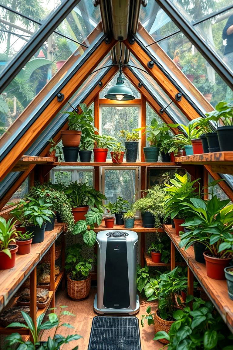 Unique Indoor Greenhouse for Plant Lovers - 24 Low Ceiling Small Attic Room Ideas