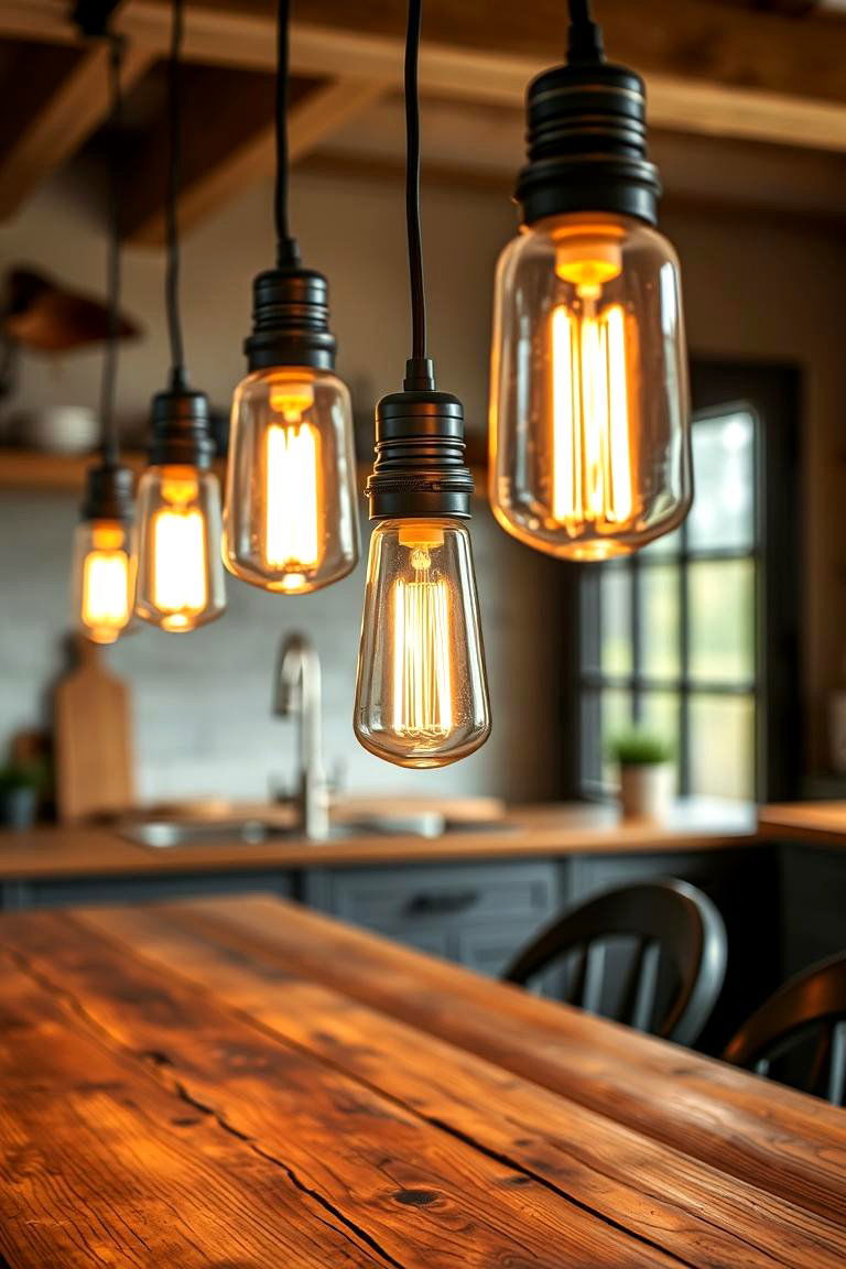 Unique Lighting Fixtures - 24 Eclectic Kitchen Ideas